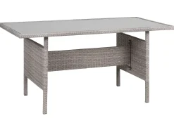 Havebord VITERBO 145 cm 80 cm Glas Lysegrå