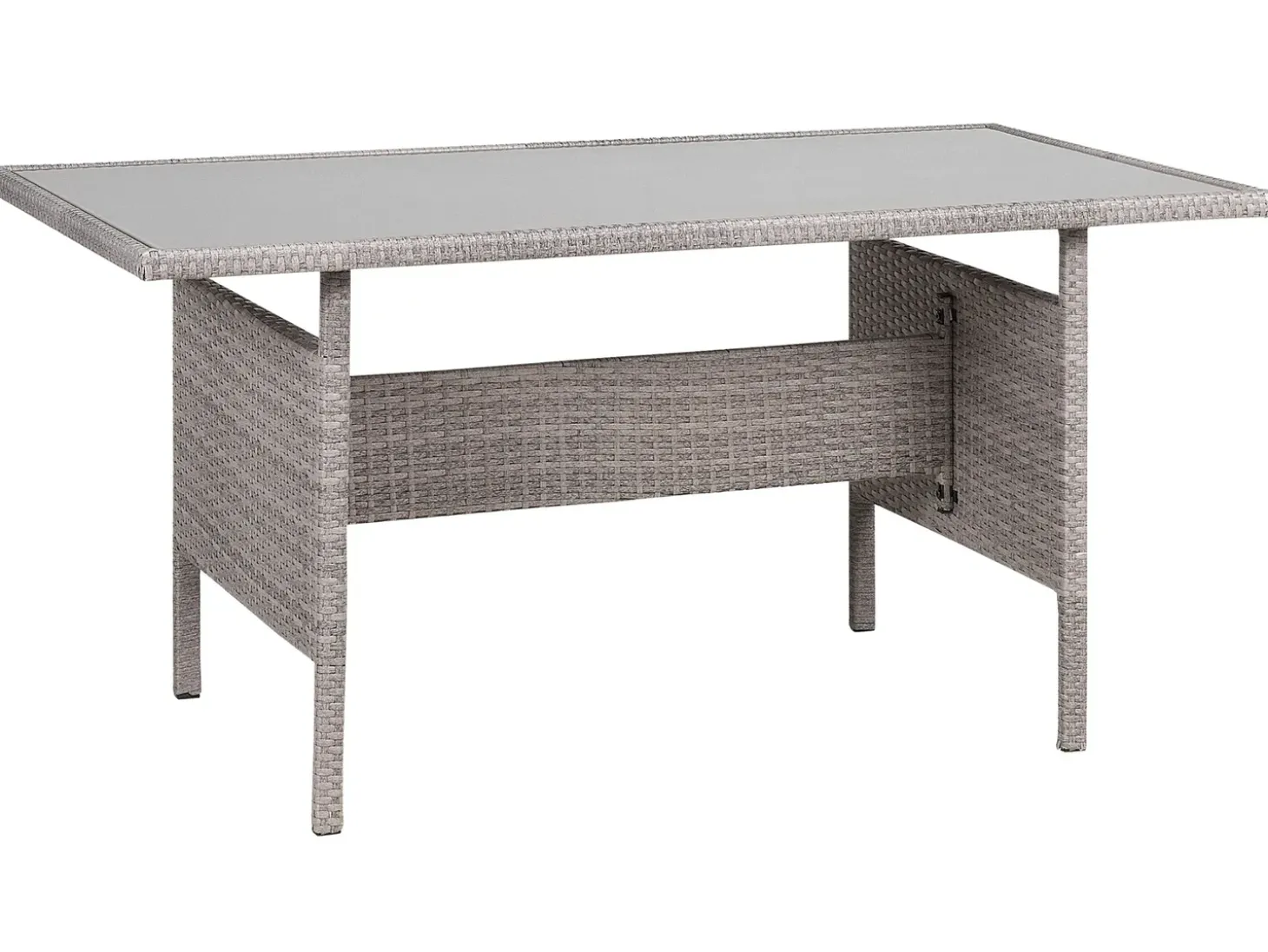 Havebord VITERBO 145 cm 80 cm Glas Lysegrå