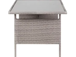 Havebord VITERBO 145 cm 80 cm Glas Lysegrå