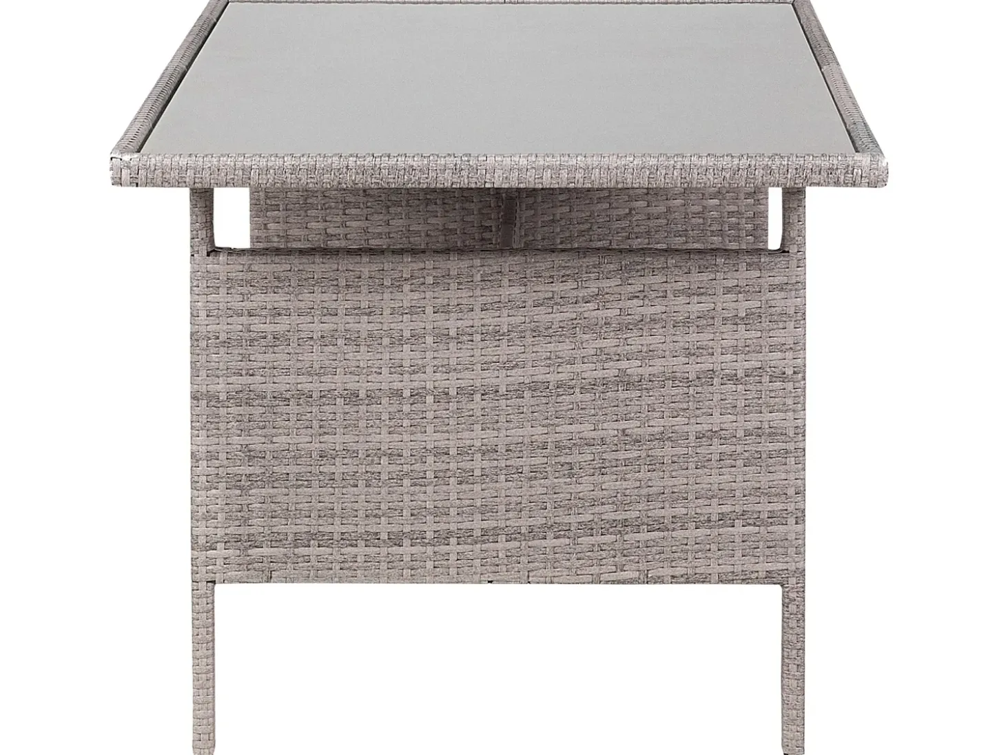 Havebord VITERBO 145 cm 80 cm Glas Lysegrå