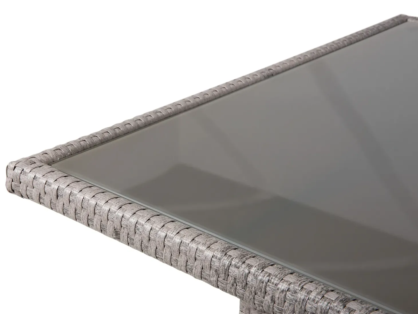 Havebord VITERBO 145 cm 80 cm Glas Lysegrå