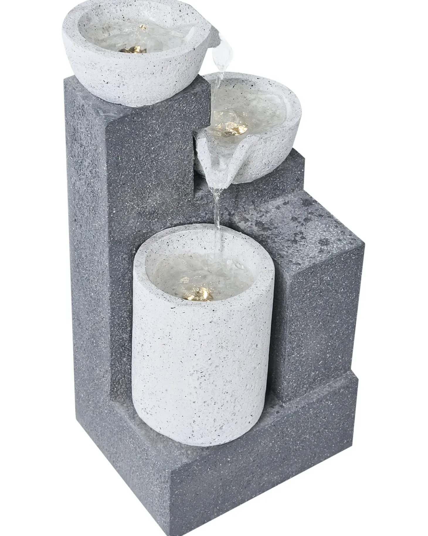 Havefontæne LED NAGAMI Grå
