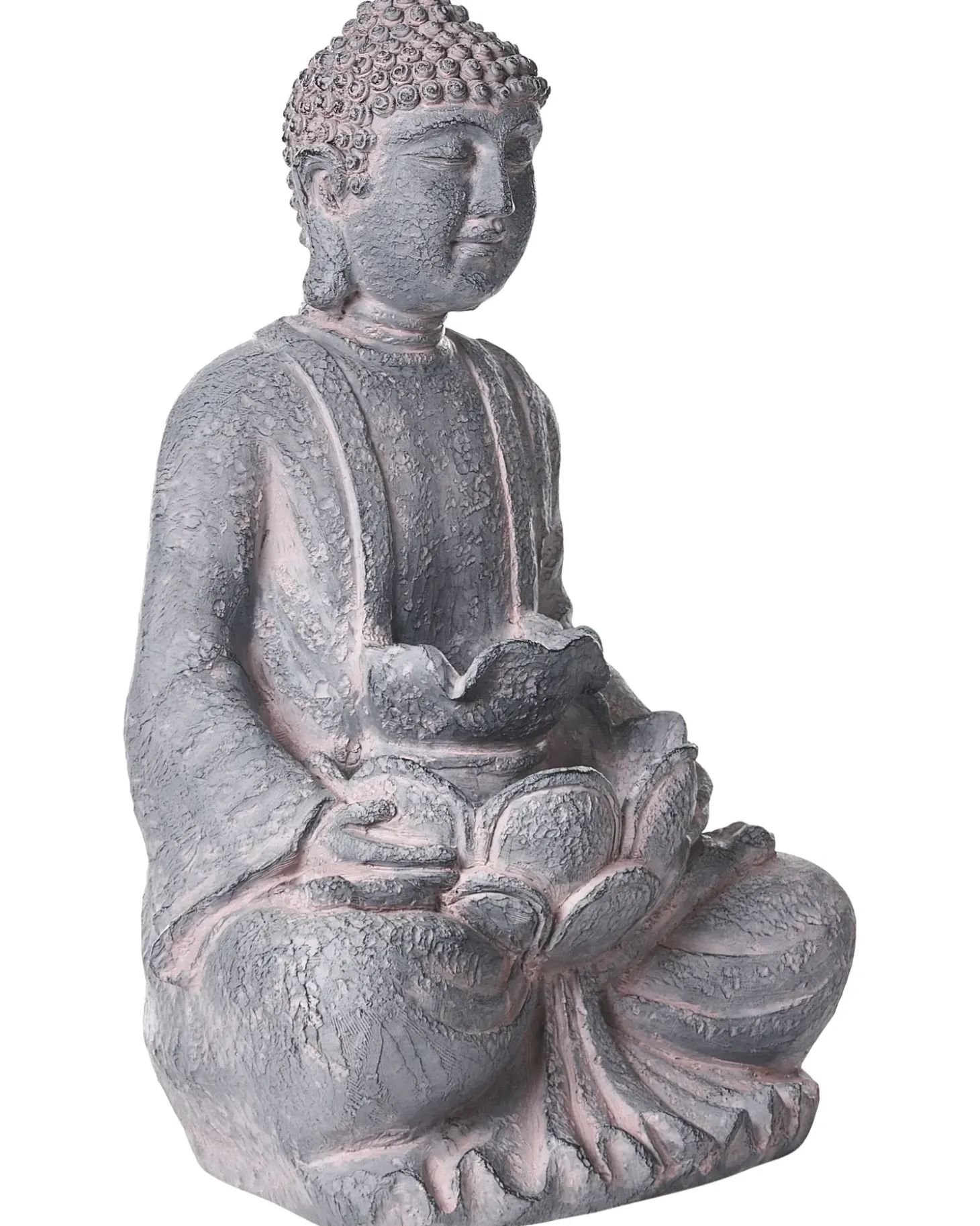 Havefontæne LED URLANTE Buddha Grå