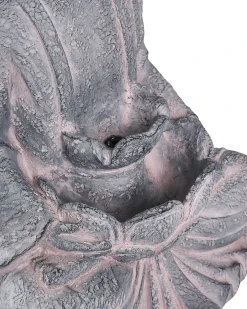 Havefontæne LED URLANTE Buddha Grå
