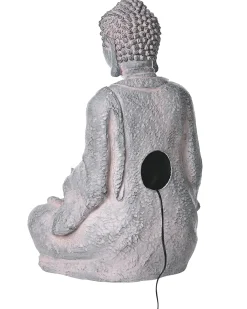 Havefontæne LED URLANTE Buddha Grå