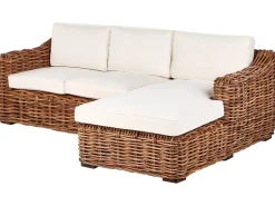 Have-hjørnesofa 3 personers BRIATICO Venstrevendt Rattan Naturlig