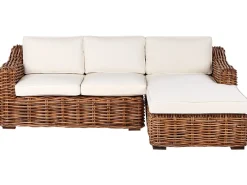 Have-hjørnesofa 3 personers BRIATICO Venstrevendt Rattan Naturlig