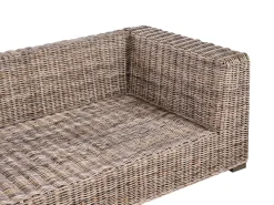 Have-hjørnesofa 3 personers VALLETRI Højrevendt Rattan Grå