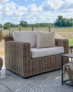 Havelænestol ARDEA Rattan Lysebrun