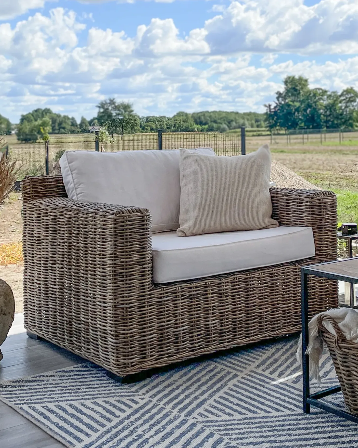 Havelænestol ARDEA Rattan Lysebrun