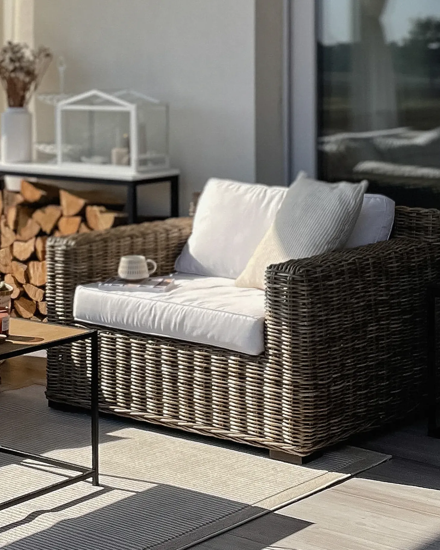 Havelænestol ARDEA Rattan Lysebrun
