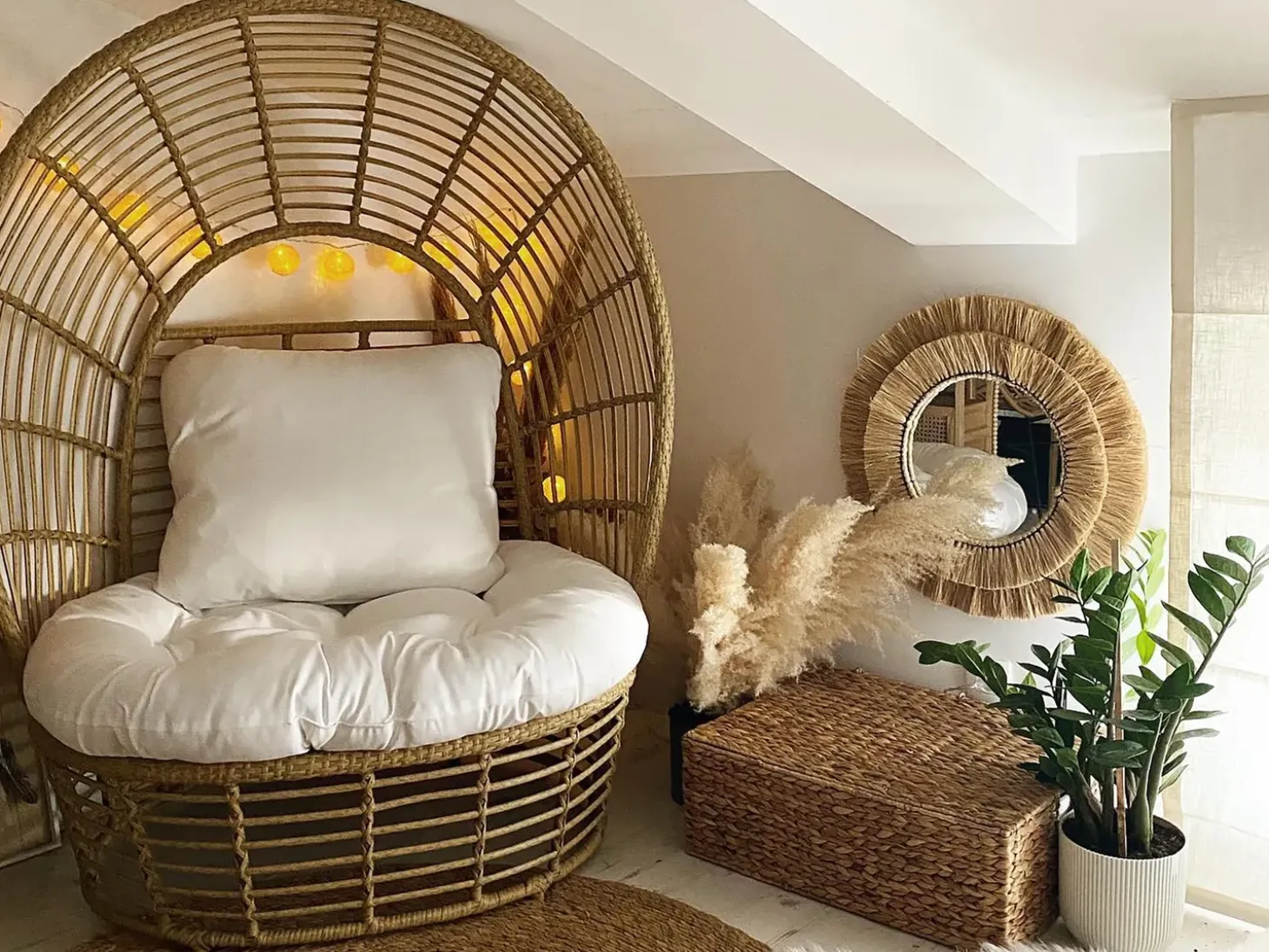 Havelænestol LIDO Rattan Beige