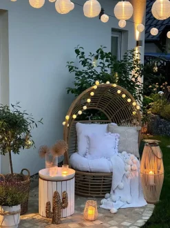 Havelænestol LIDO Rattan Beige