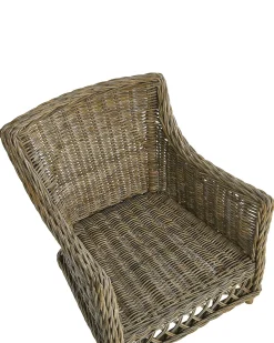 Havelænestol RIBOLLA med fodskammel Rattan Naturlig