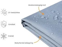 Havemøbelovertræk CHUVA 165 cm 140 cm 75 cm Grå