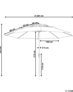 Haveparasol 285 cm BIBIONE Lys Beige
