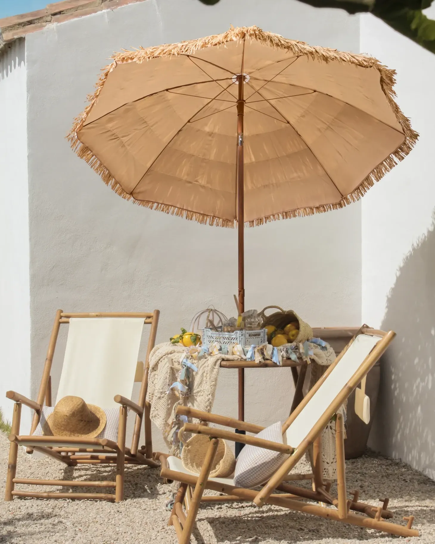 Haveparasol 175 cm CIVETTA Naturlig