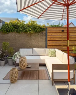 Haveparasol 260 cm FERENTILLO Sort/hvid
