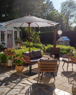Haveparasol 260 cm FERENTILLO Sort/hvid