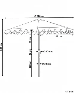 Haveparasol 270 cm ISOLOTTO Beige