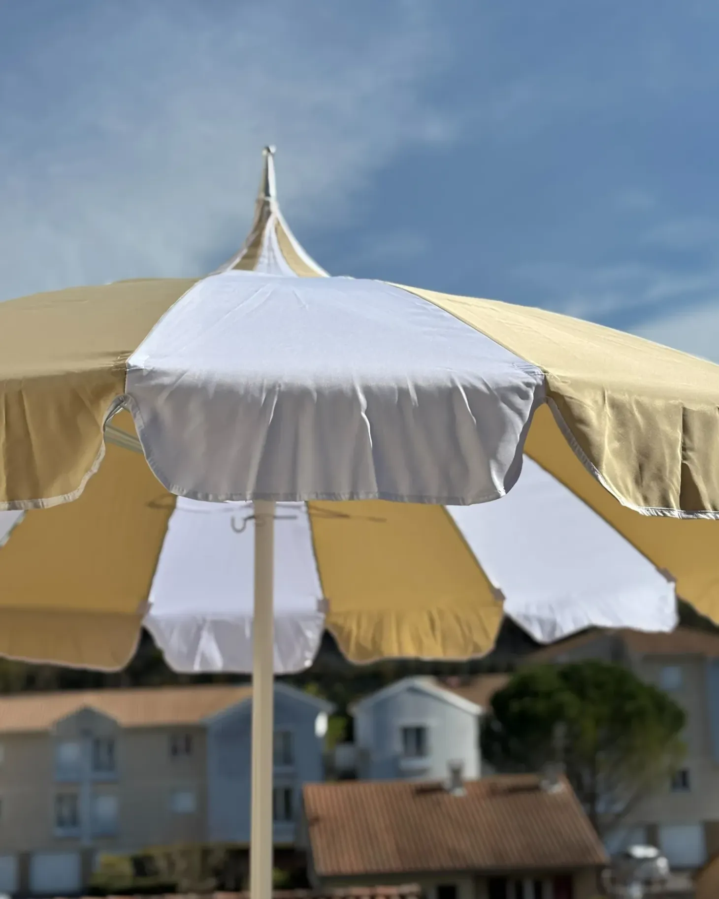Haveparasol 245 cm MINOA Hvid/beige