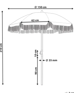 Haveparasol 150 cm MONDELLO Grøn