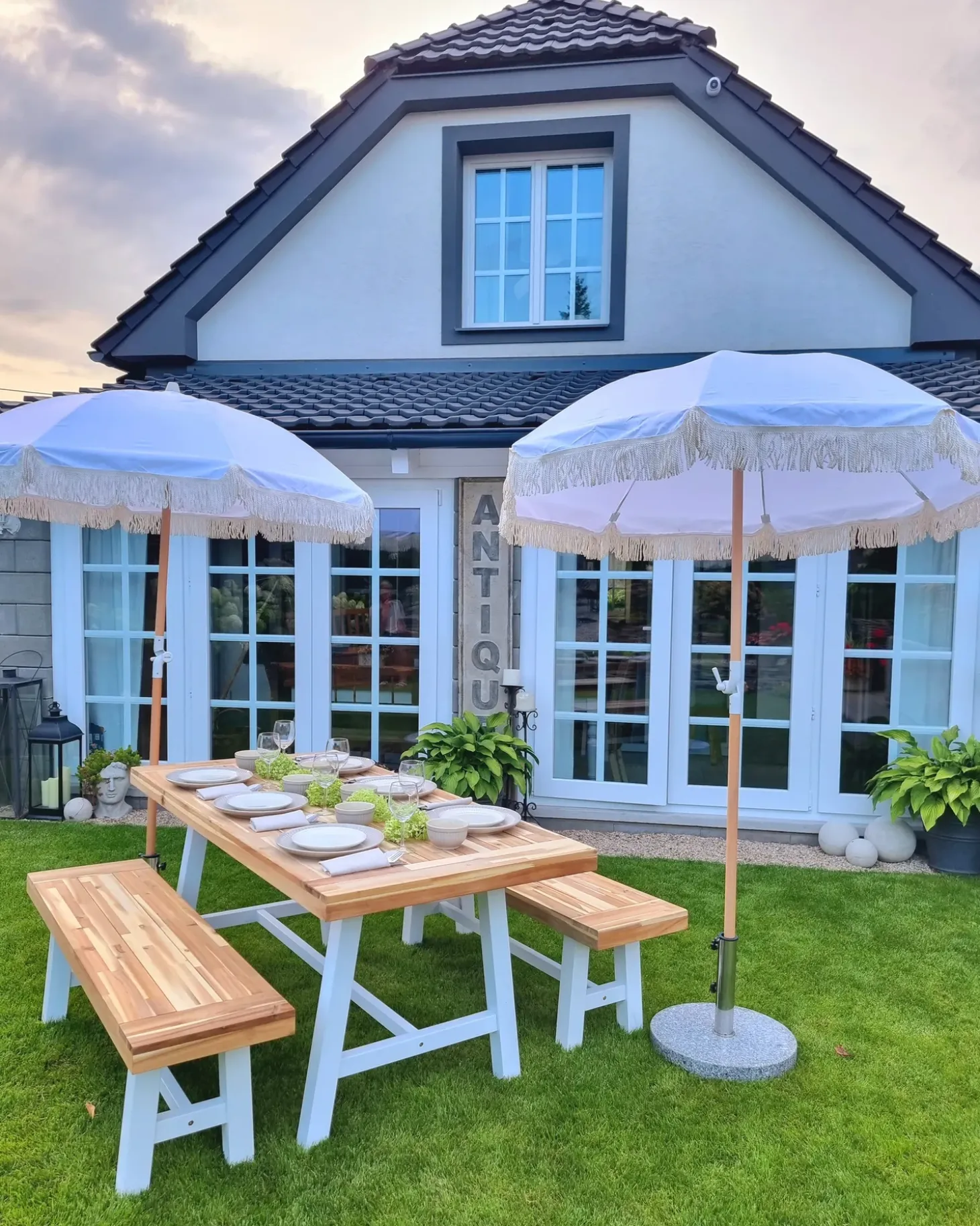 Haveparasol 150 cm MONDELLO Hvid