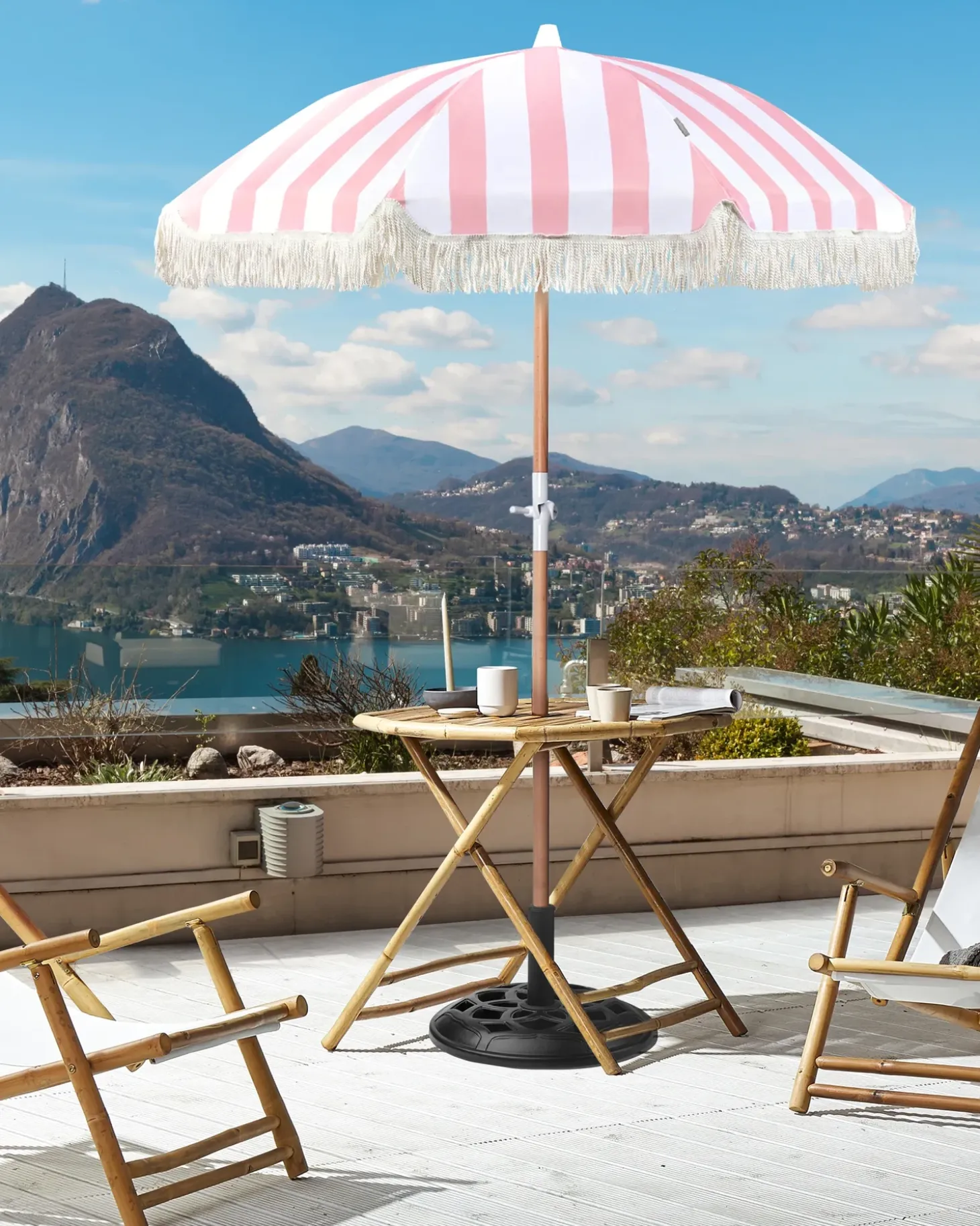 Haveparasol 150 cm MONDELLO Lyserød