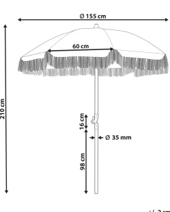 Haveparasol 155 cm MONDELLO Orange