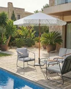 Haveparasol 258 cm MURASA Hvid