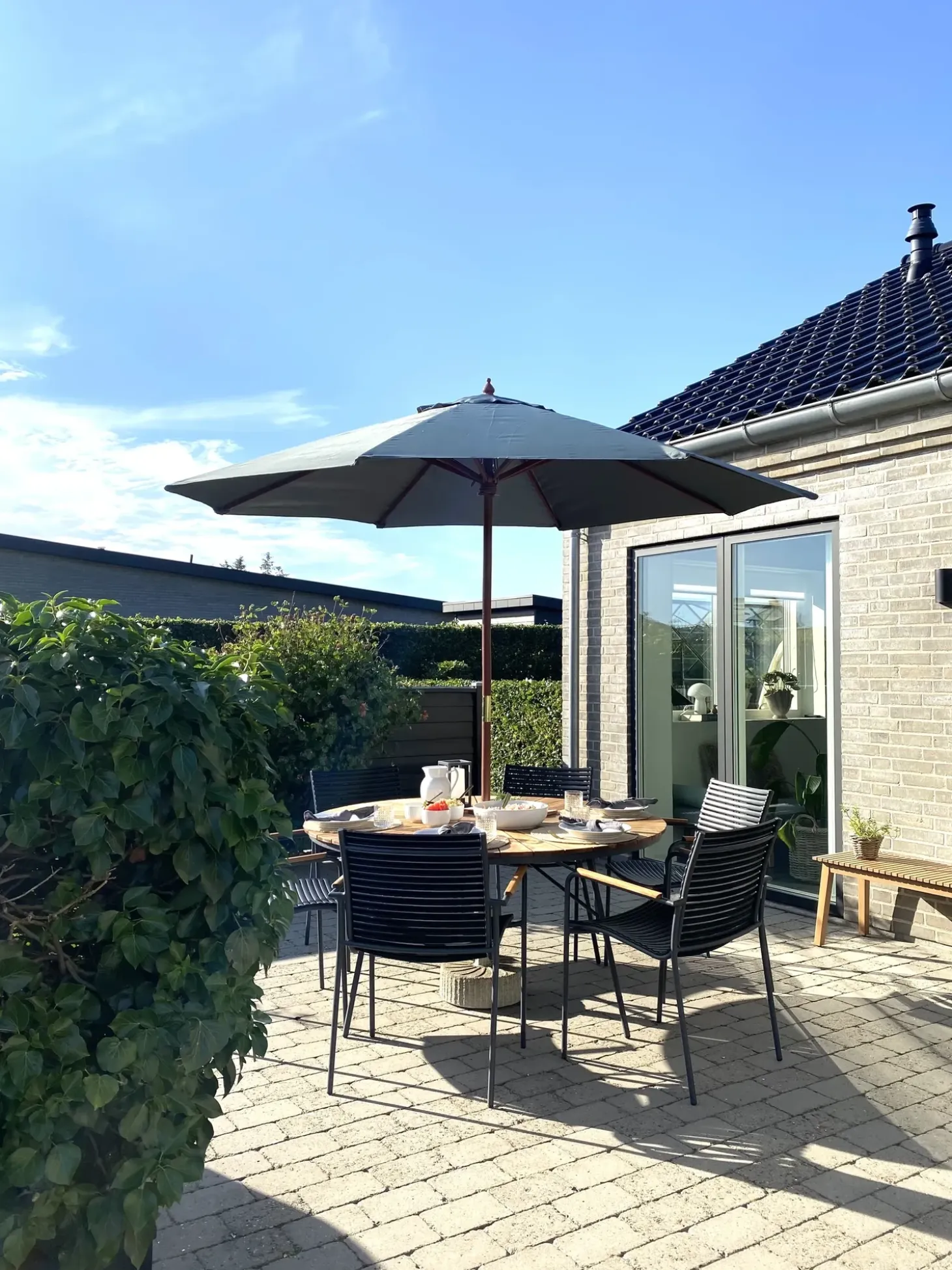 Haveparasol 270 cm TOSCANA Mørkegrå