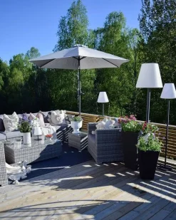 Haveparasol 270 cm VARESE Mørkegrå