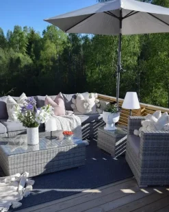 Haveparasol 270 cm VARESE Mørkegrå