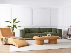 Havesofabord AIROLE 150 cm 70 cm Rattan Brun