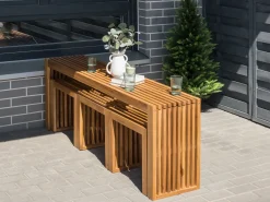 Havesofabord BELLANO 150 cm 35 cm Akacietræ Brun
