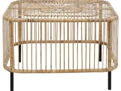 Havesofabord CESENATICO 67 cm 67 cm Rattan Naturlig