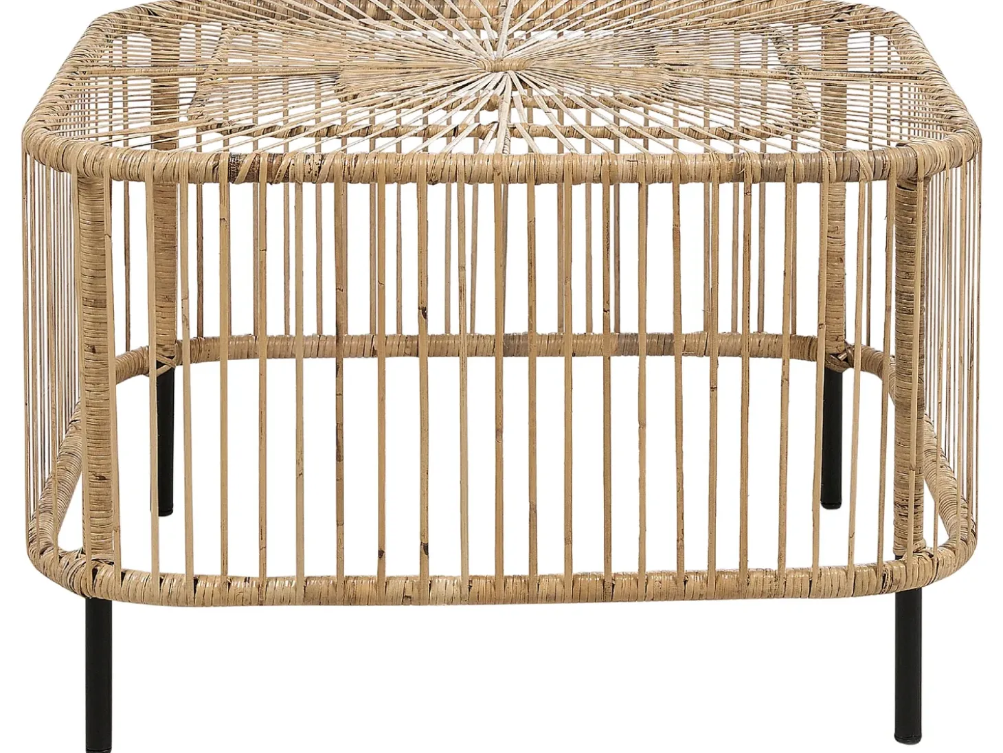 Havesofabord CESENATICO 67 cm 67 cm Rattan Naturlig