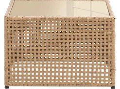 Havesofabord OMEGANA 66 cm 66 cm PE-rattan Beige