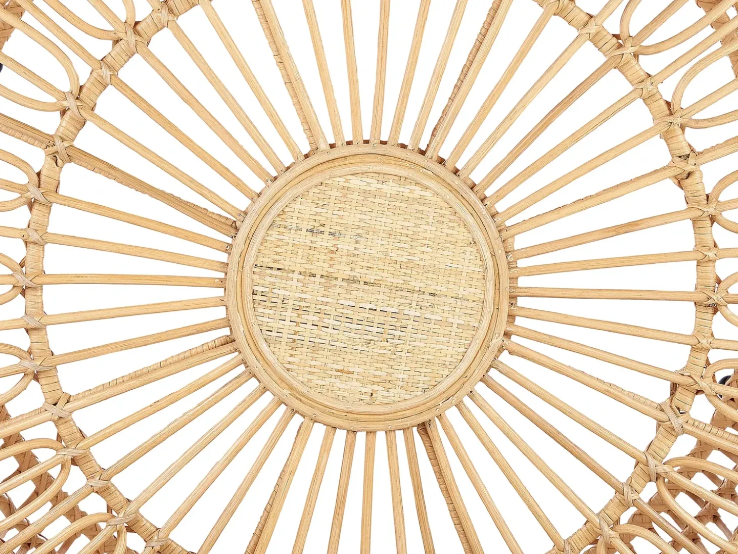 Havesofabord RANDAZZO 85 cm 85 cm Rattan Lysebrun