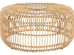 Havesofabord RANDAZZO 85 cm 85 cm Rattan Lysebrun