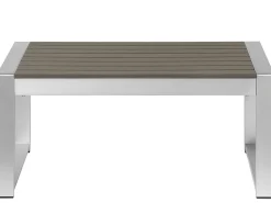 Havesofabord SALERNO 90 cm 50 cm Metal Mørkegrå