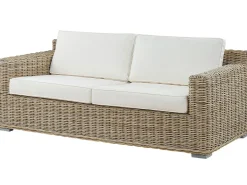 Havesofa 2 personers ARDEA Rattan Lysebrun