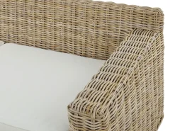 Havesofa 2 personers ARDEA Rattan Lysebrun