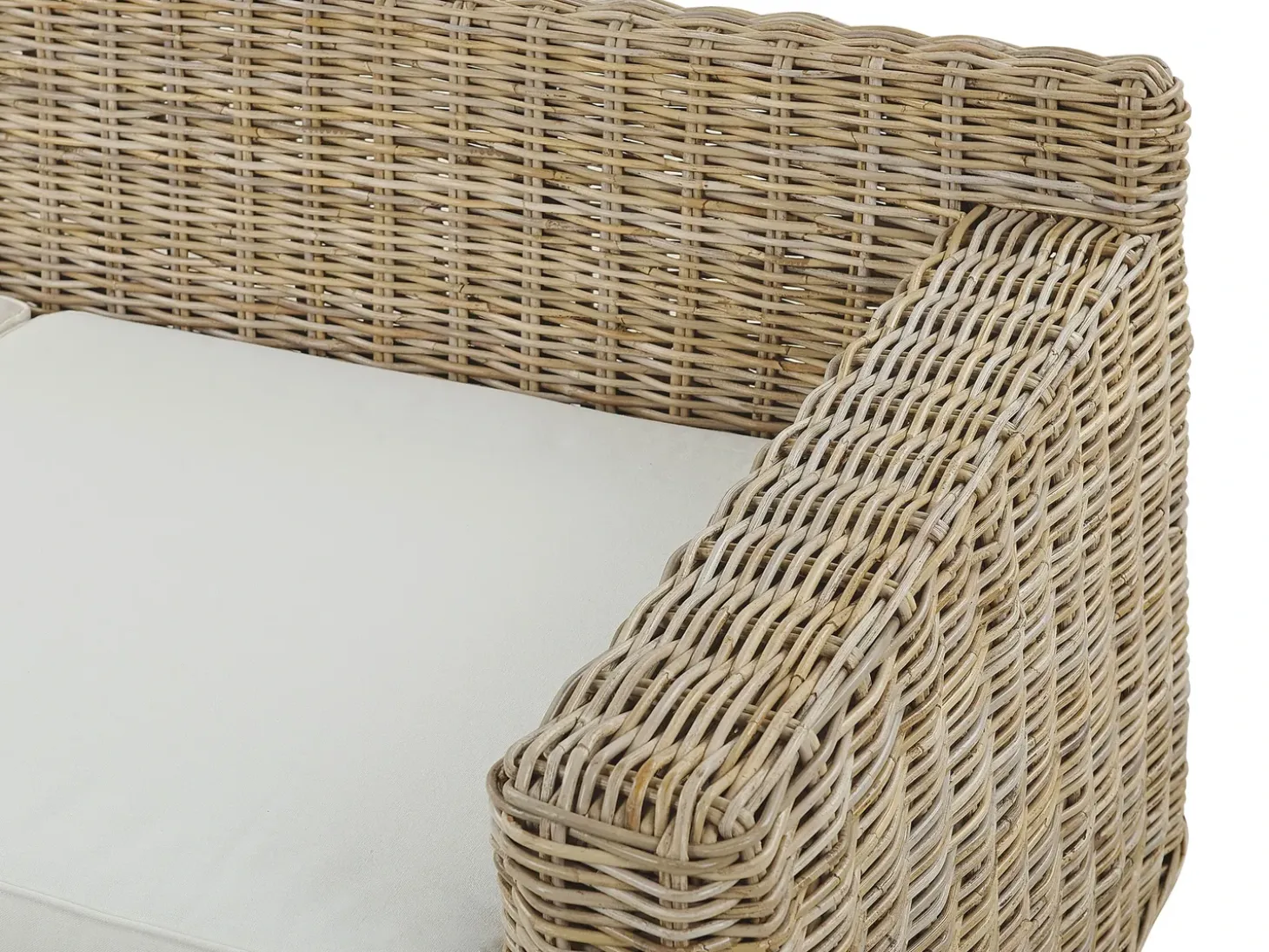 Havesofa 2 personers ARDEA Rattan Lysebrun