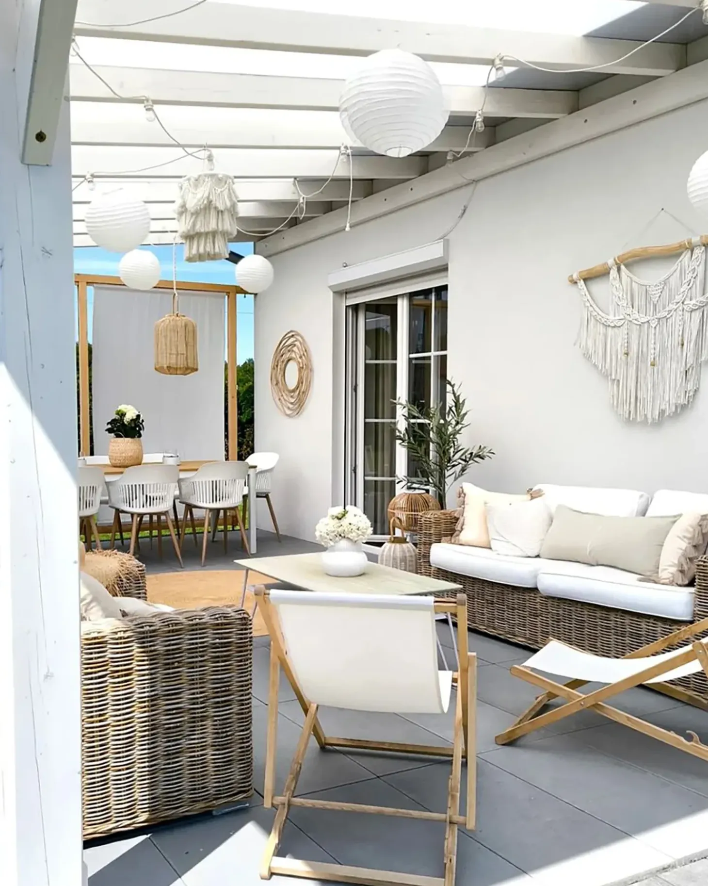 Havesofa 2 personers ARDEA Rattan Lysebrun