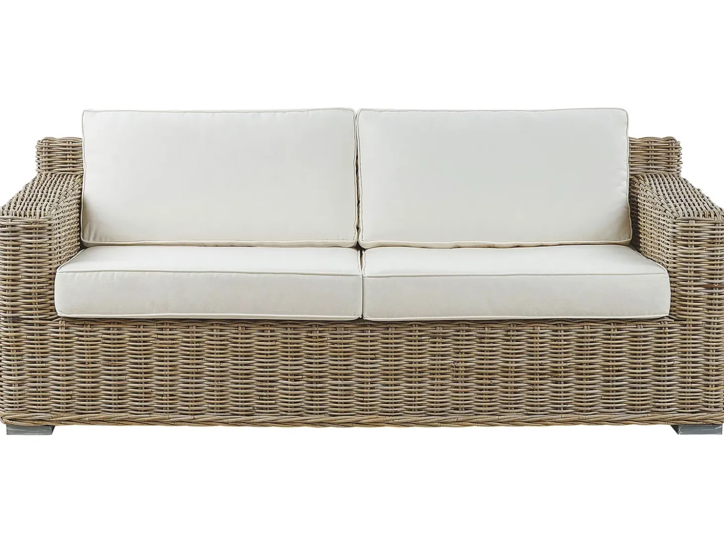 Havesofa 2 personers ARDEA Rattan Lysebrun