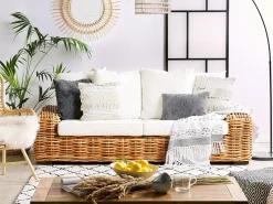 Havesofa 3 personers FORLI Rattan Naturlig