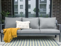 Havesofa 3 personers KIATO Metal Mørkegrå