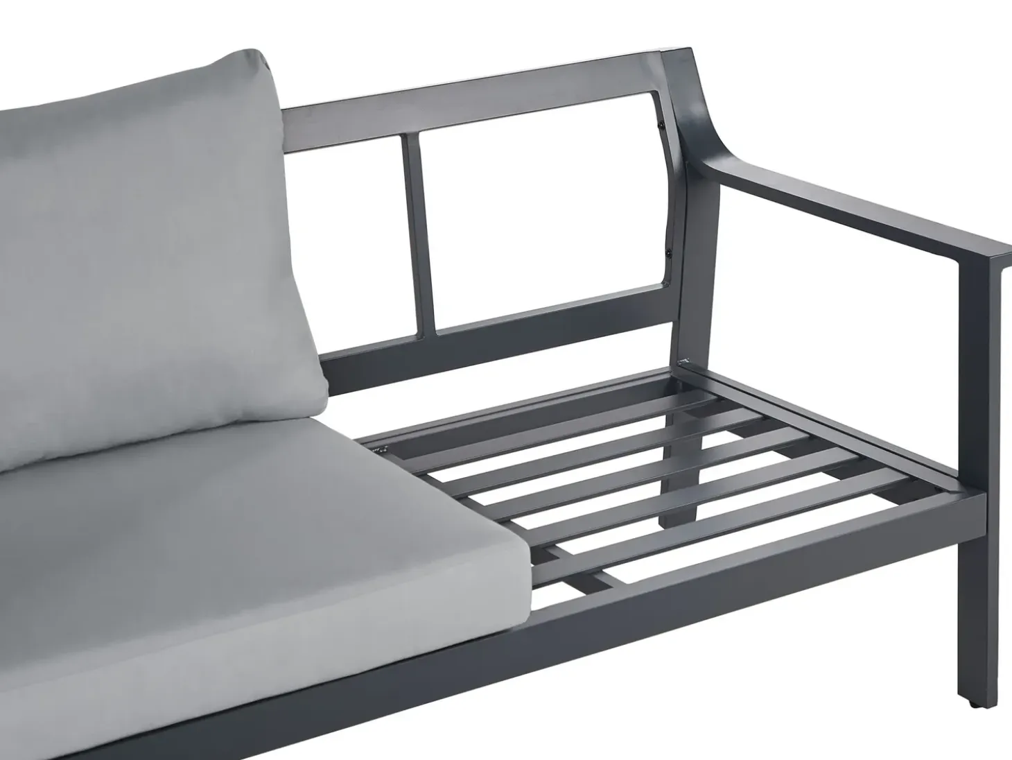 Havesofa 3 personers KIATO Metal Mørkegrå