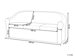 Havesofa 3 personers LIVADEIA Rattan Naturlig